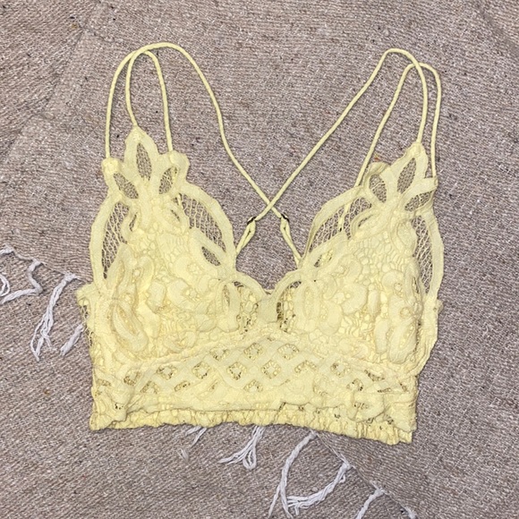 *HOST PICK* Free People FP One Adella yellow lace Bralette - Picture 3 of 6